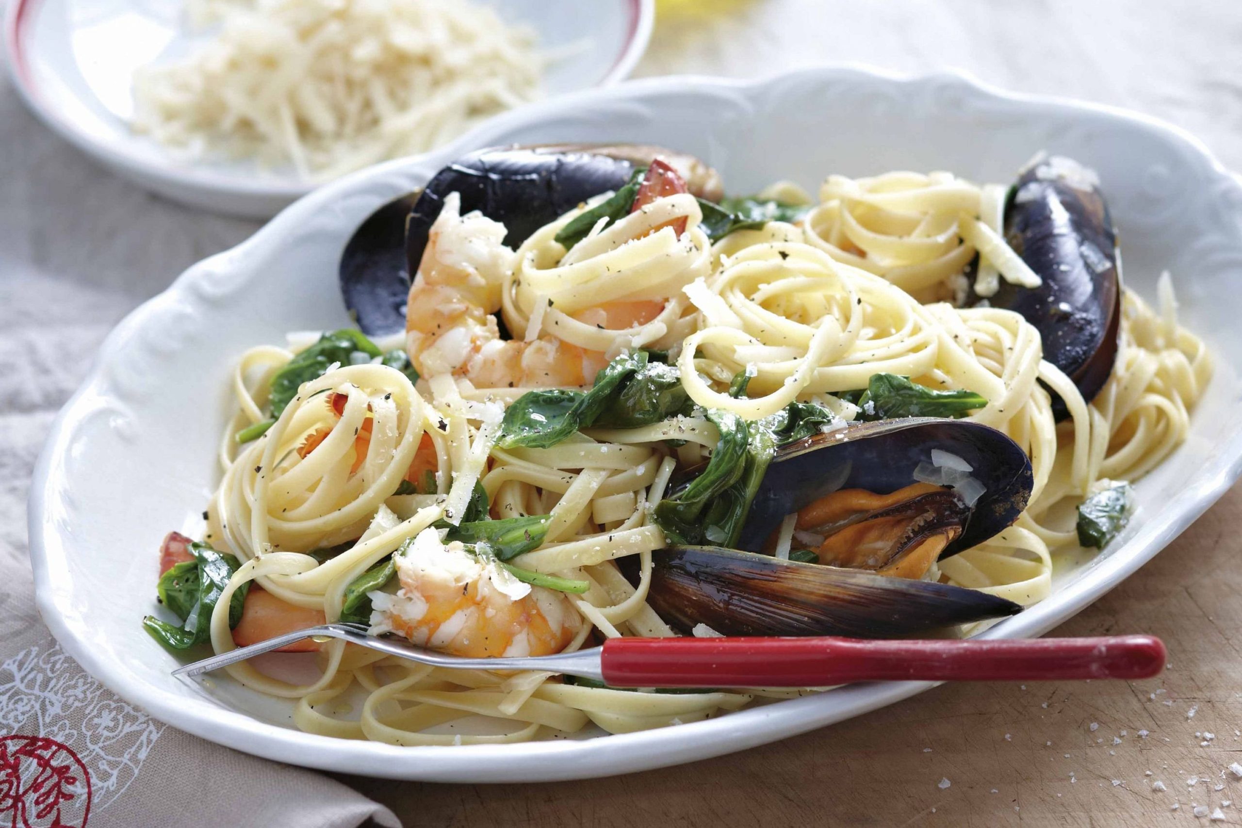 Рецепт с фото спагетти с морепродуктами в сливочном соусе рецепт